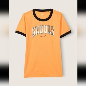 Pink-Halloween Campus Ringer Tee(XL)